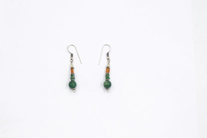 Natural Green Aventurine and Hessonite Garnet Jewelry Set for Her , 32818