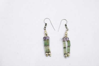Natural Green Aventurine Multi-Strand Beaded Necklace & Drop Earrings Jewelry Set,Gift for Her, 32820