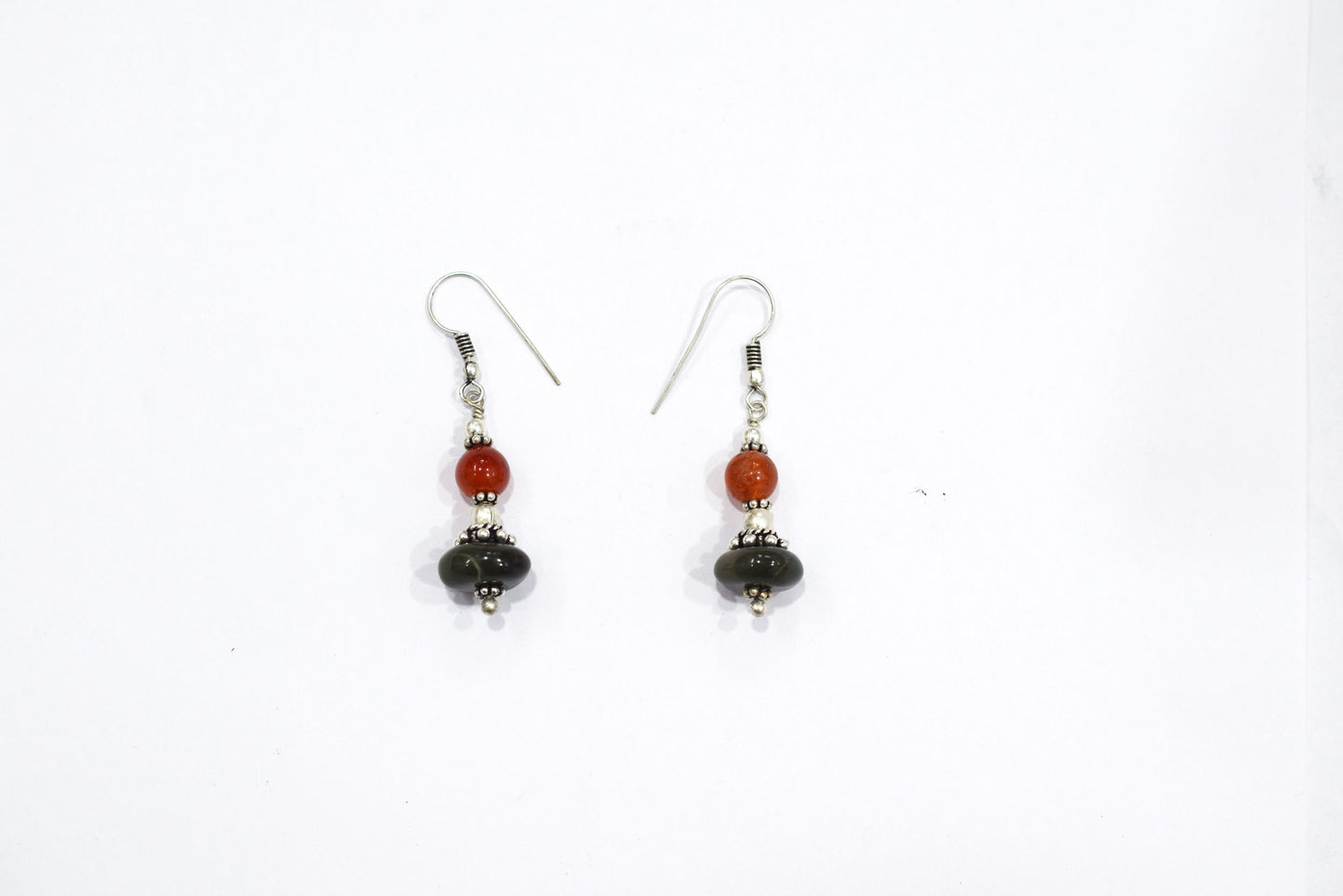 Natural Carnelian and Green Aventurine Necklace Set - Multi-Strand Peridot and Boulder Opal Gemstone Beaded Jewelry, 32848