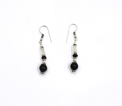 Natural Smoky and Black Onyx Necklace Set - Multi-Strand Green Aventurine Accent Jewelry, 32862