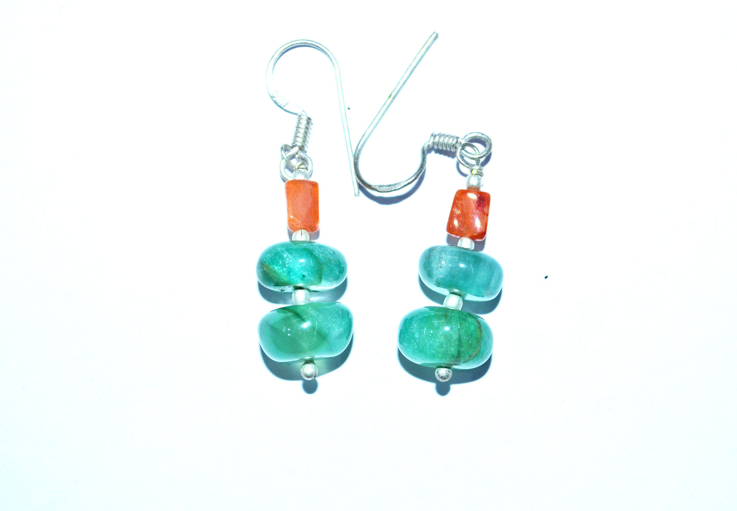 Natural Carnelian & Green Aventurine Multi-Strand Necklace & Earrings Set – Open-Ended Beaded Layering Statement Jewelry, 32890