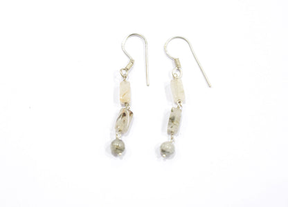 Natural Rutilated Quartz Jewelry Set – Multi-Strand Golden Rutile Necklace & Earrings,32948