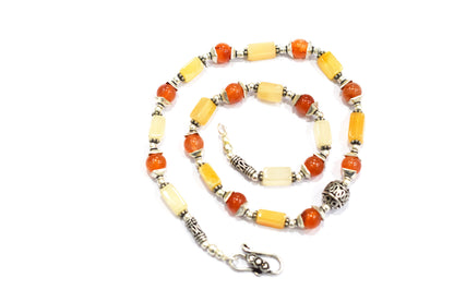Natural Green Aventurine and Crystal Quartz Necklace Set - Multi-Strand Statement Choker with Drop Earrings - Handmade Boho Tribal Beaded Jewelry Gift for Her,32969