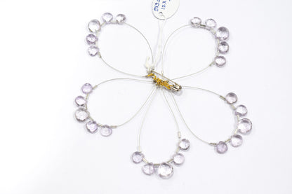 5 Pcs Lavender Amethyst Faceted Heart Shape Briolette Beads Strand , Sold By Strand , 9x9 - 12x12 mm , 32982