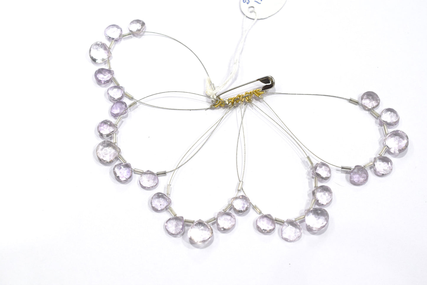 5 Pcs Lavender Amethyst Faceted Heart Shape Briolette Beads Strand , Sold By Strand , 9x9 - 12x12 mm , 32982