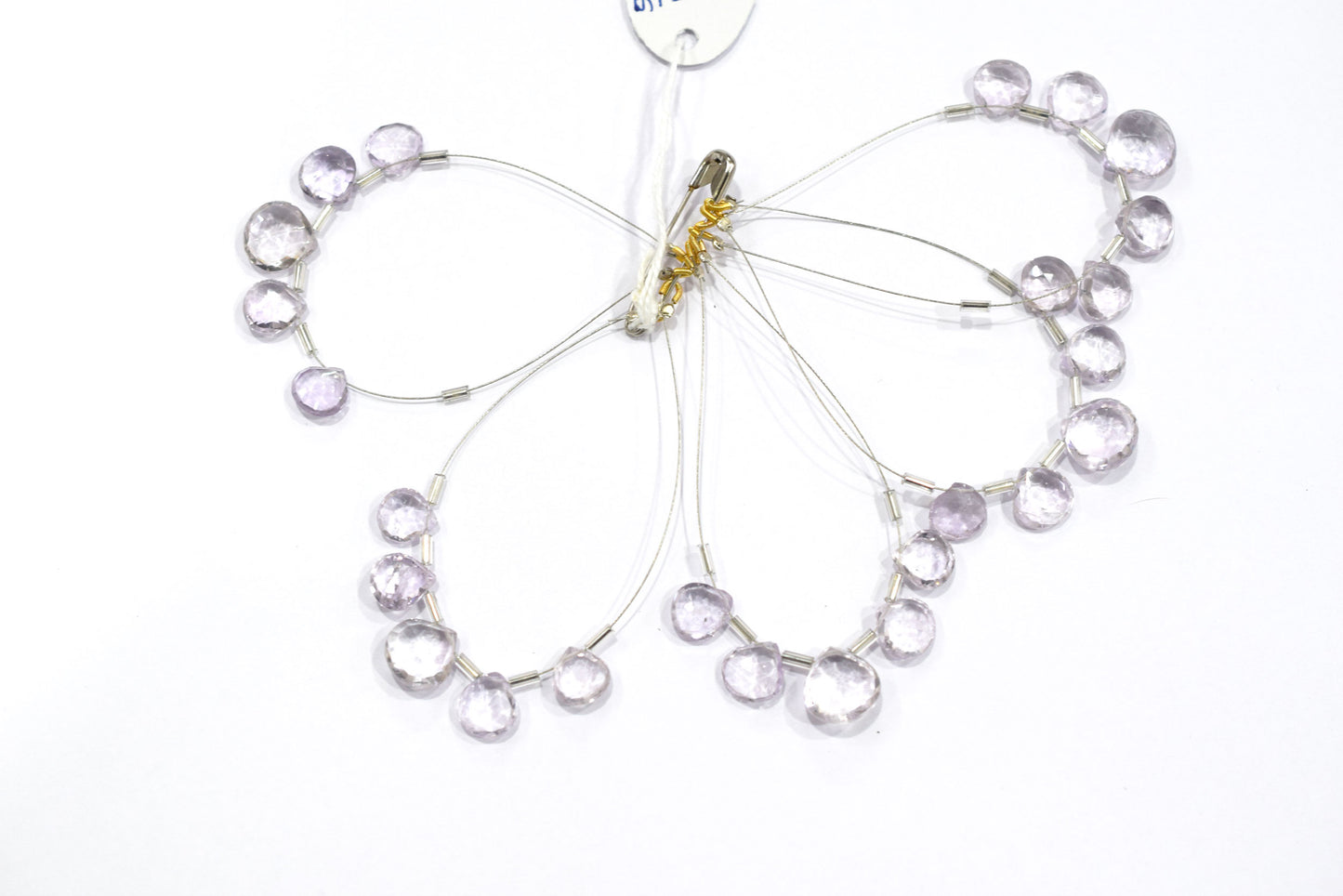 5 Pcs Lavender Amethyst Faceted Heart Shape Briolette Beads Strand , Sold By Strand , 9x9 - 12x12 mm , 32982