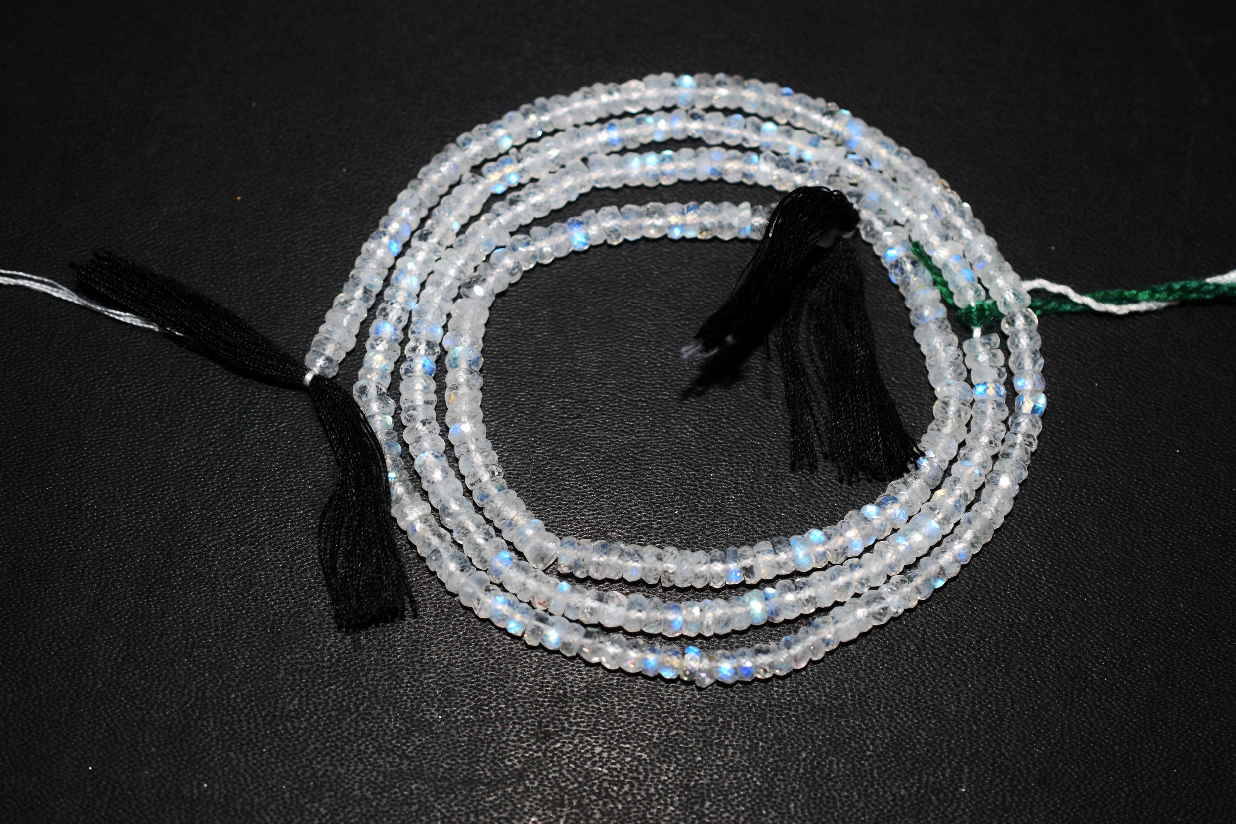 Rainbow Moonstone Faceted Tyre Shape Beads , Sold By Strand ,12 Inches , 4.00 mm , 32984