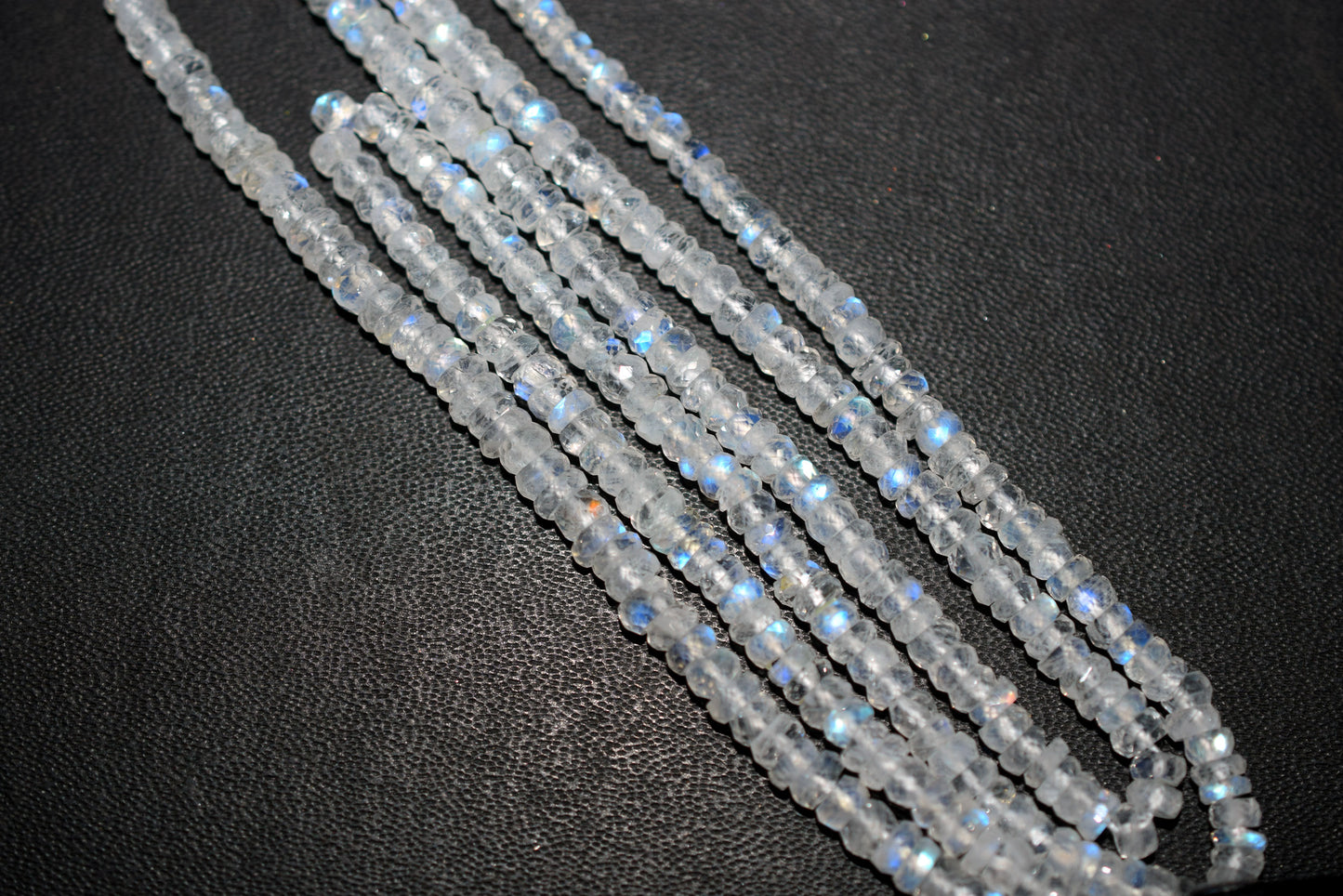 Rainbow Moonstone Faceted Tyre Shape Beads , Sold By Strand ,12 Inches , 4.00 mm , 32984