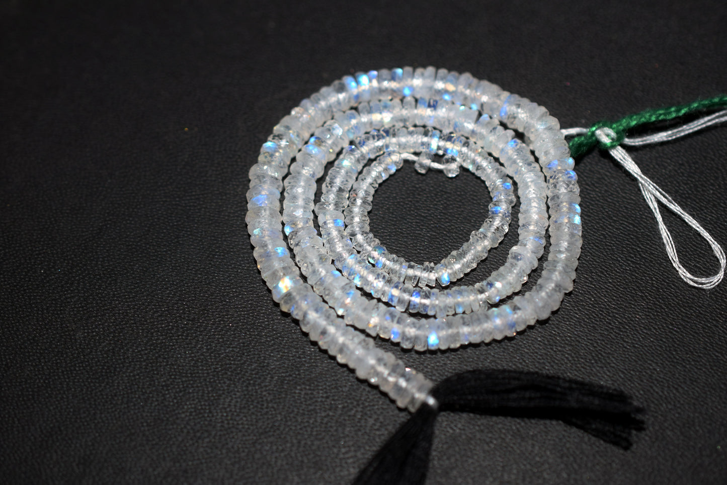 Rainbow Moonstone Faceted Tyre Shape Beads , Sold By Strand ,12 Inches , 3.00-4.50 mm , 32985