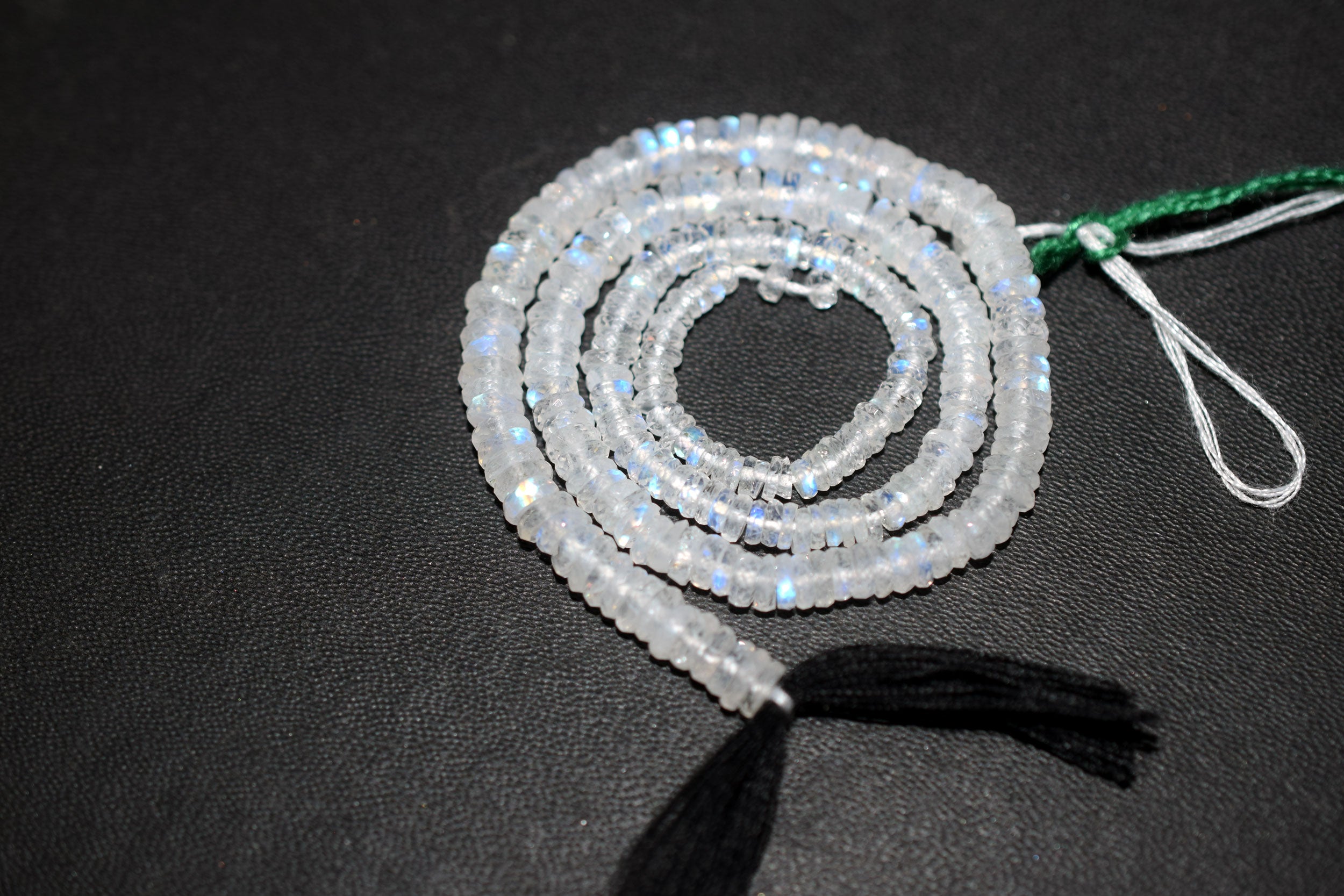 Rainbow Moonstone Faceted Tyre Shape Beads , Sold By Strand ,12 Inches , 3.00-4.50 mm , 32985
