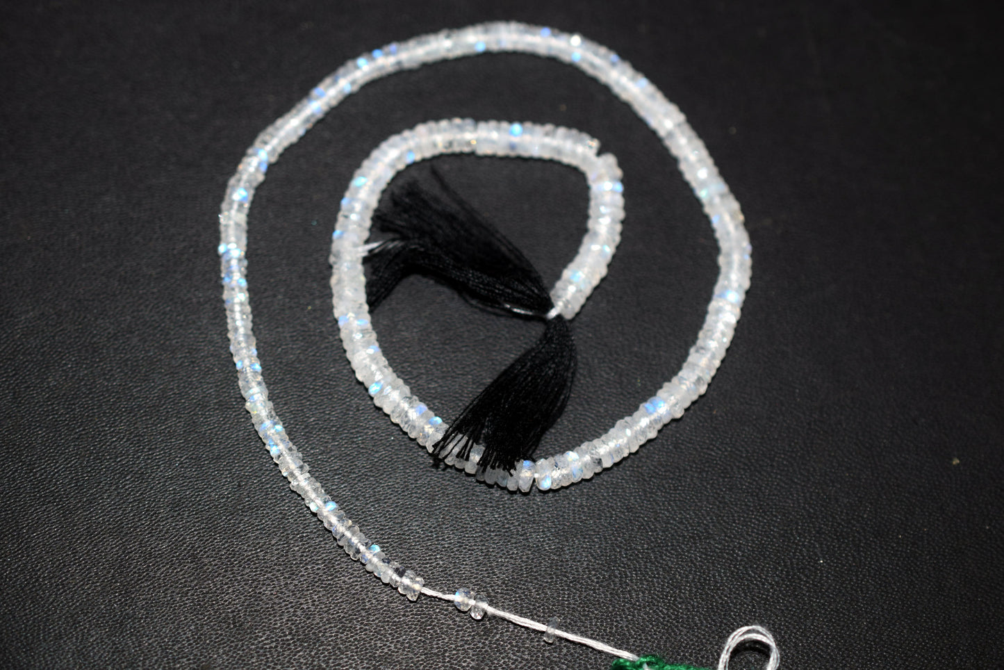Rainbow Moonstone Faceted Tyre Shape Beads , Sold By Strand ,12 Inches , 3.00-4.50 mm , 32985