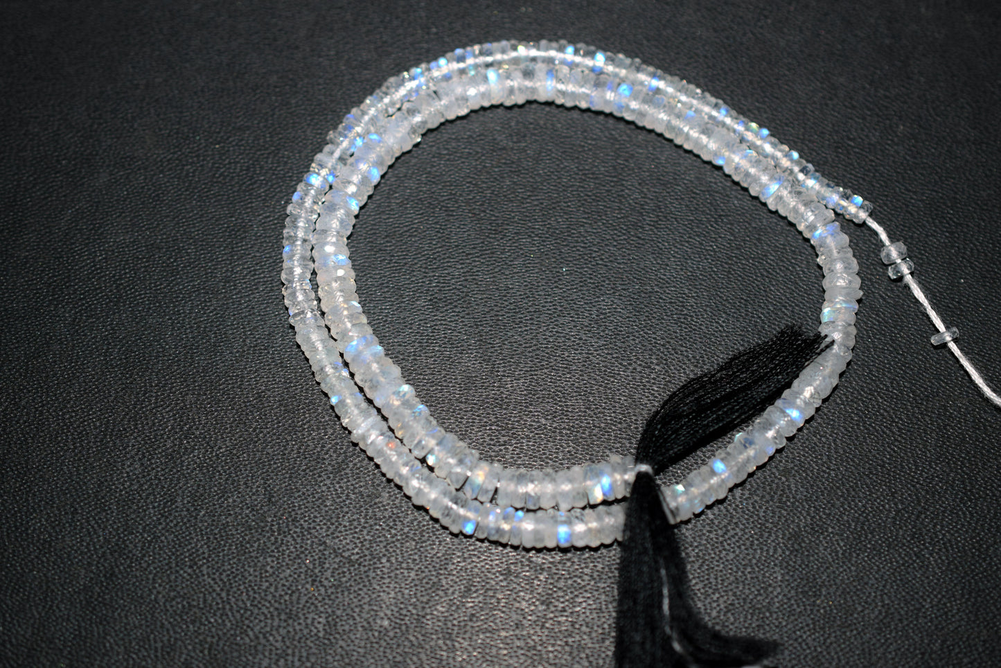 Rainbow Moonstone Faceted Tyre Shape Beads , Sold By Strand ,12 Inches , 3.00-4.50 mm , 32985