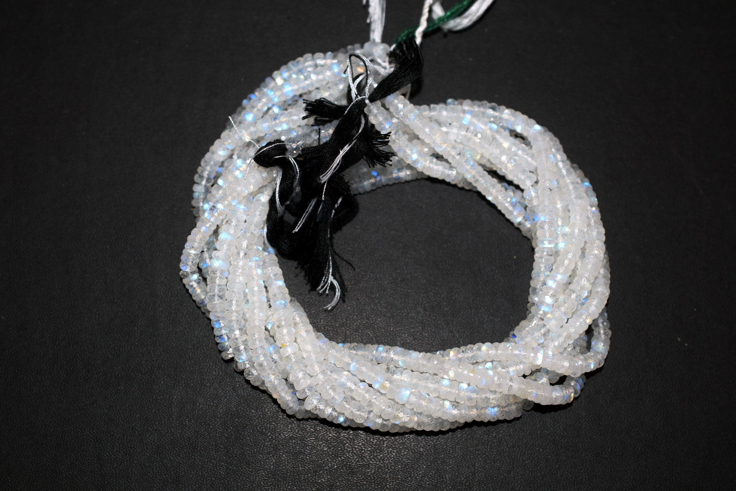 Rainbow Moonstone Faceted Tyre Shape Beads , Sold By Strand ,12 Inches , 5.00-5.25mm , 32986