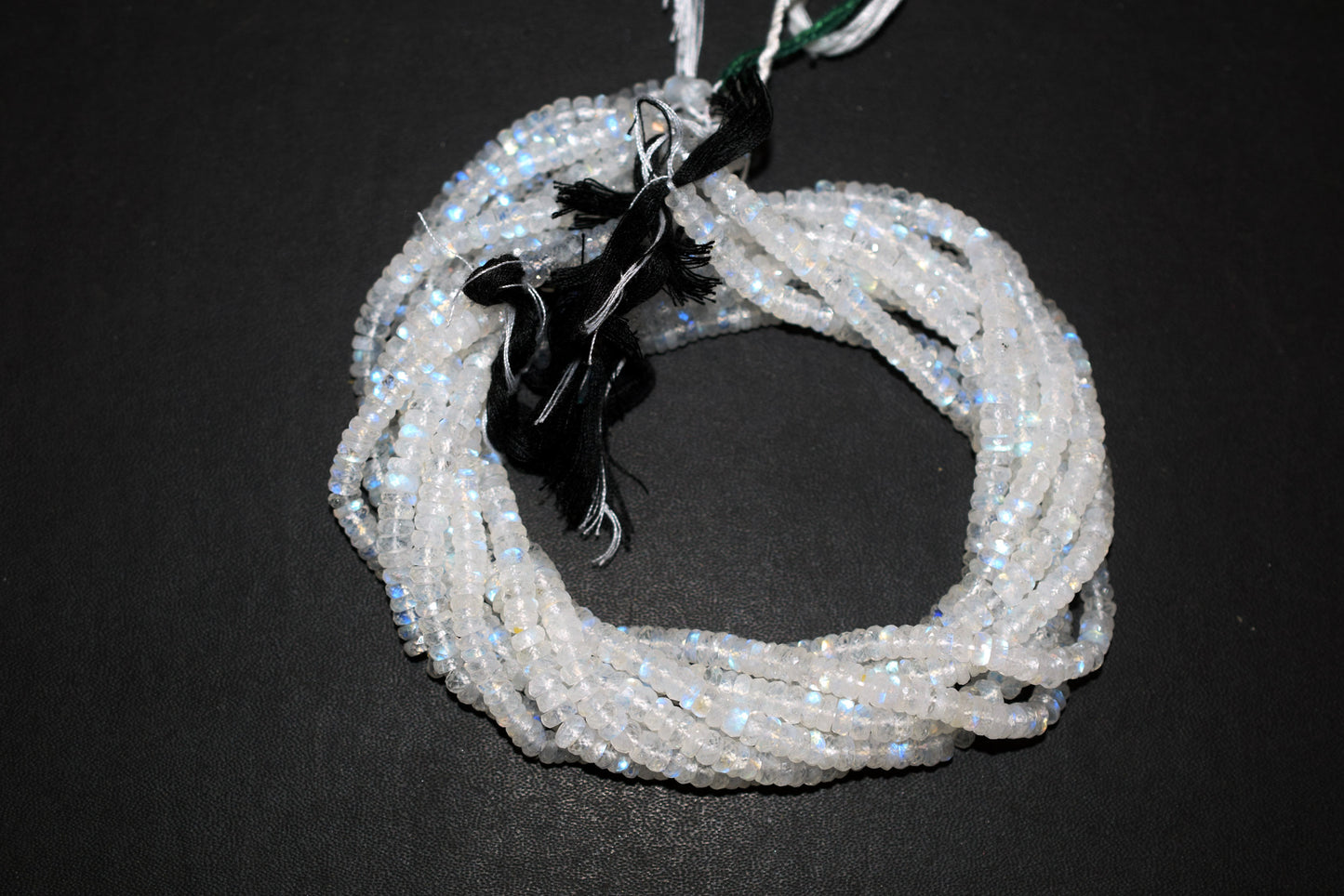 Rainbow Moonstone Faceted Tyre Shape Beads , Sold By Strand ,12 Inches , 5.00-5.25mm , 32986