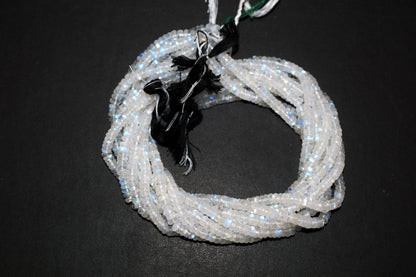 Rainbow Moonstone Faceted Tyre Shape Beads , Sold By Strand ,12 Inches , 5.00-5.25mm , 32986