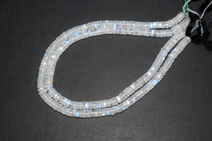 Rainbow Moonstone Faceted Tyre Shape Beads , Sold By Strand ,12 Inches , 6.00 mm , 32987