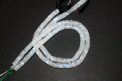 Rainbow Moonstone Faceted Tyre Shape Beads , Sold By Strand ,12 Inches , 6.00 mm , 32987