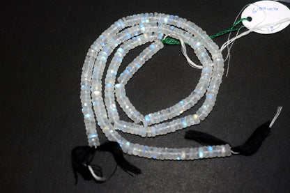 Rainbow Moonstone Faceted Tyre Shape Beads , Sold By Strand ,12 Inches , 6.00 mm , 32987