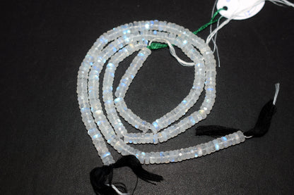 Rainbow Moonstone Faceted Tyre Shape Beads , Sold By Strand ,12 Inches , 6.00 mm , 32987