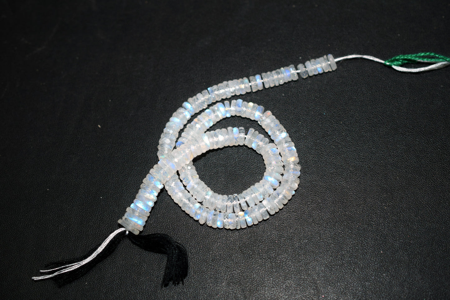 Rainbow Moonstone Faceted Tyre Shape Beads , Sold By Strand ,12 Inches , 6.00-8.00 mm , 32988