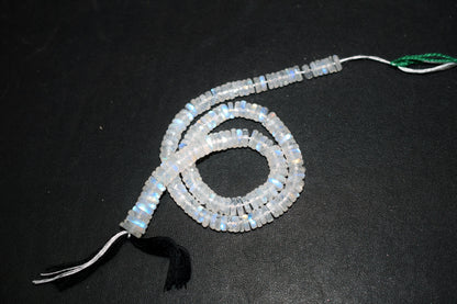 Rainbow Moonstone Faceted Tyre Shape Beads , Sold By Strand ,12 Inches , 6.00-8.00 mm , 32988