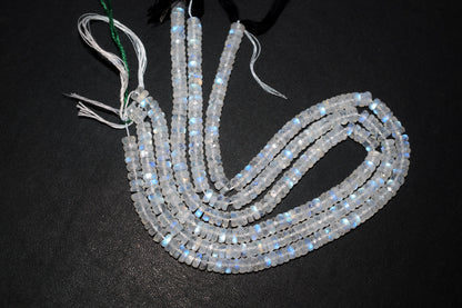 Rainbow Moonstone Faceted Tyre Shape Beads , Sold By Strand ,12 Inches , 6.00 mm , 32990