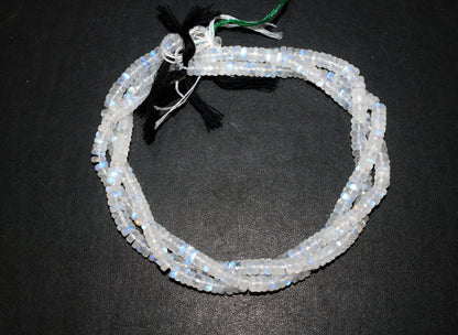 Rainbow Moonstone Faceted Tyre Shape Beads , Sold By Strand ,12 Inches , 6.00 mm , 32990