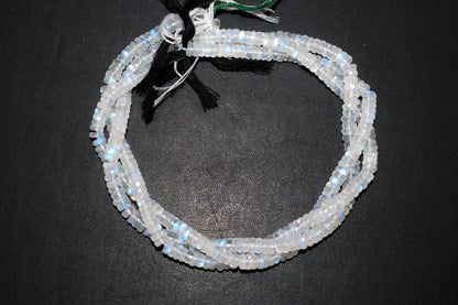 Rainbow Moonstone Faceted Tyre Shape Beads , Sold By Strand ,12 Inches , 6.00 mm , 32990