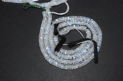 Rainbow Moonstone Faceted Tyre Shape Beads , Sold By Strand ,12 Inches , 6.00 mm , 32990