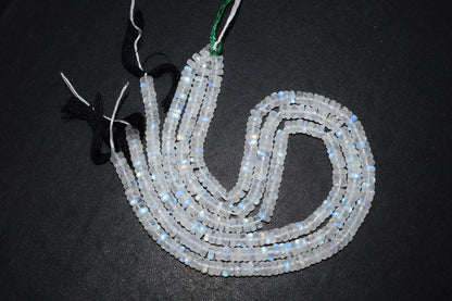 Rainbow Moonstone Faceted Tyre Shape Beads , Sold By Strand ,12 Inches , 6.00 mm , 32990