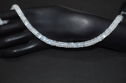 Rainbow Moonstone Faceted Tyre Shape Beads , Sold By Strand ,12 Inches , 6.50-8.50 mm , 32991