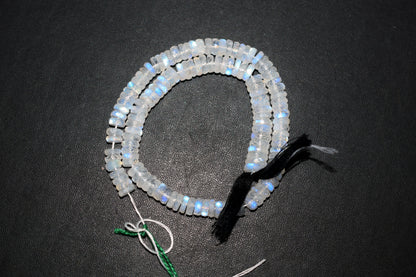Rainbow Moonstone Faceted Tyre Shape Beads , Sold By Strand ,12 Inches , 6.50-8.50 mm , 32991