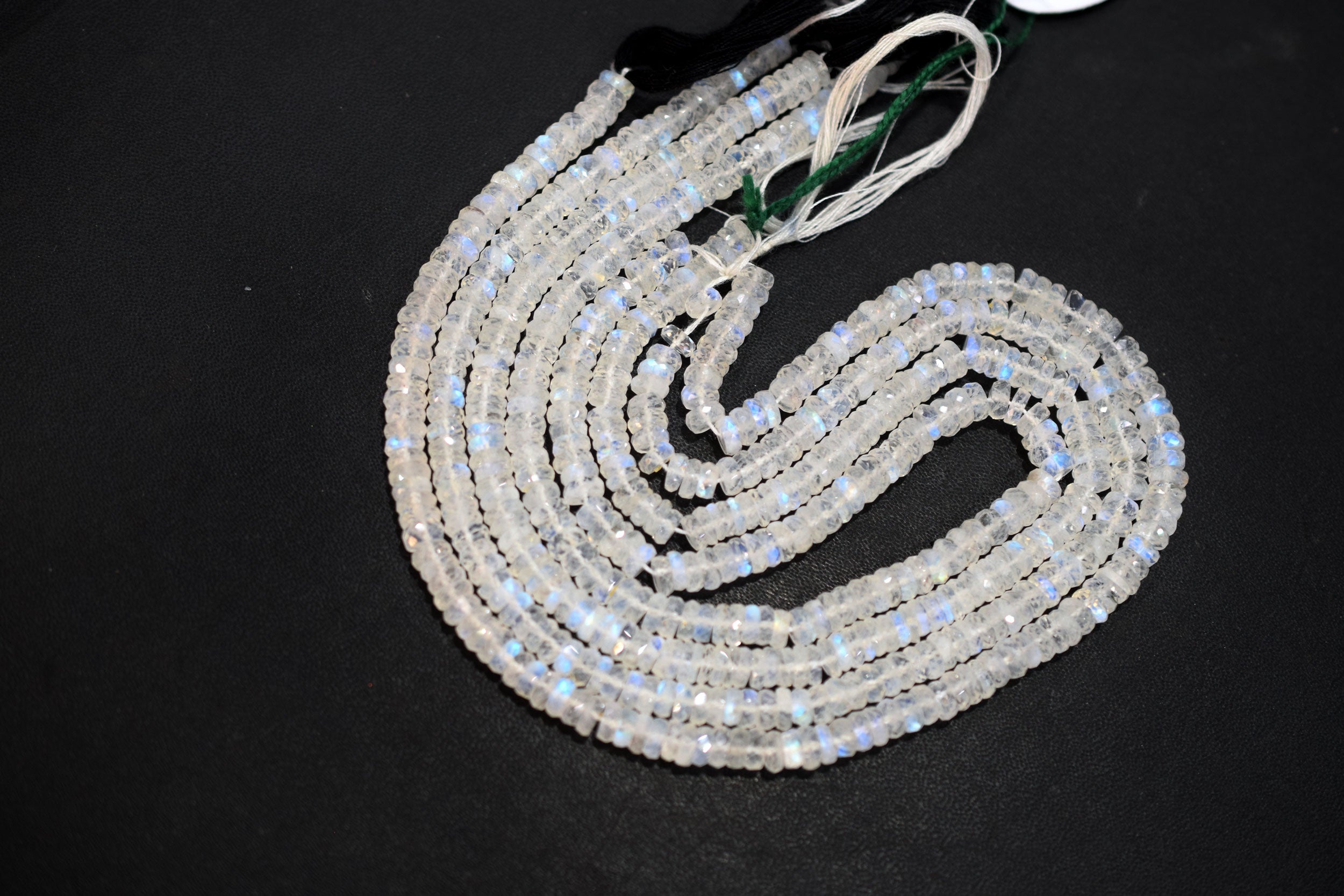 Rainbow Moonstone Faceted Tyre Shape Beads , Sold By Strand ,12 Inches , 4.25 mm , 32992