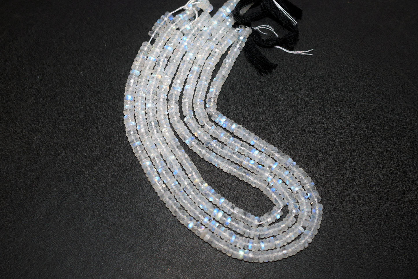 Rainbow Moonstone Faceted Tyre Shape Beads , Sold By Strand ,12 Inches , 4.25 mm , 32992