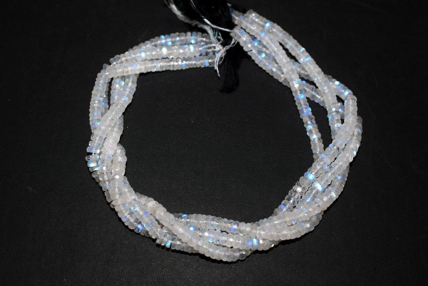Rainbow Moonstone Faceted Tyre Shape Beads , Sold By Strand ,12 Inches , 4.25 mm , 32992