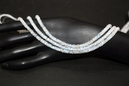 Rainbow Moonstone Faceted Tyre Shape Beads , Sold By Strand ,12 Inches , 5.50 mm , 32993