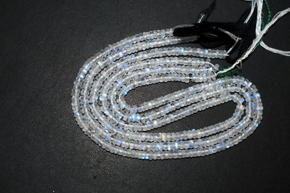 Rainbow Moonstone Faceted Tyre Shape Beads , Sold By Strand ,12 Inches , 5.50 mm , 32993