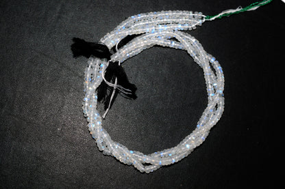 Rainbow Moonstone Faceted Tyre Shape Beads , Sold By Strand ,12 Inches , 5.50 mm , 32993