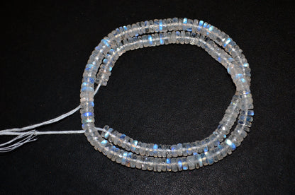 Rainbow Moonstone Faceted Tyre Shape Beads , Sold By Strand ,15 Inches , 5.50-6.00 mm , 32995