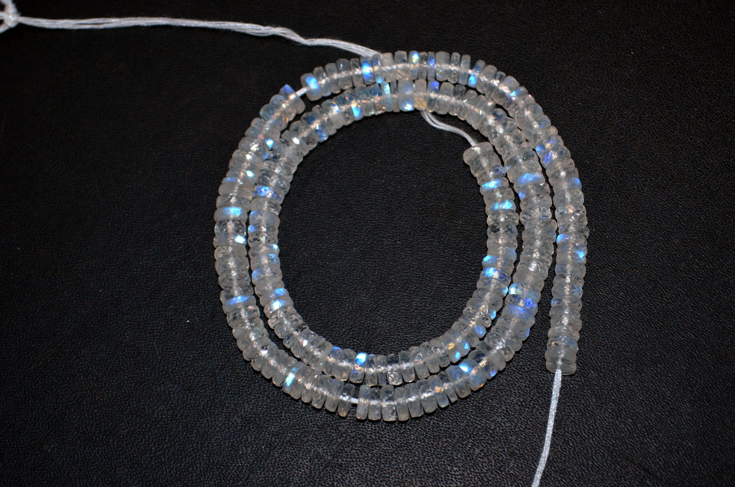 Rainbow Moonstone Faceted Tyre Shape Beads , Sold By Strand ,15 Inches , 5.50-6.00 mm , 32995
