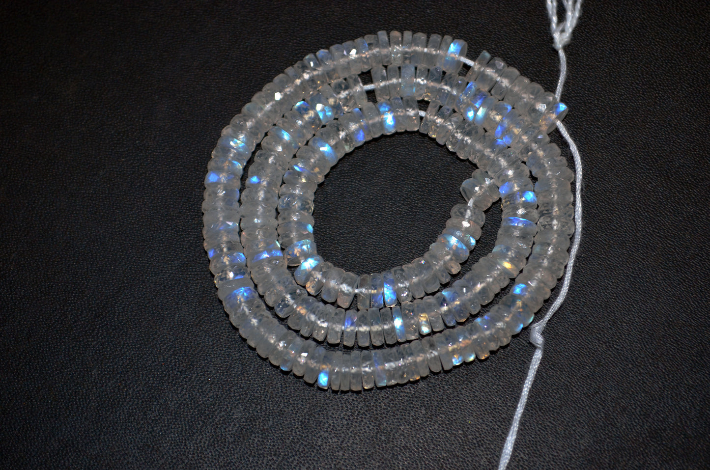 Rainbow Moonstone Faceted Tyre Shape Beads , Sold By Strand ,16 Inches , 6.50 mm , 32996