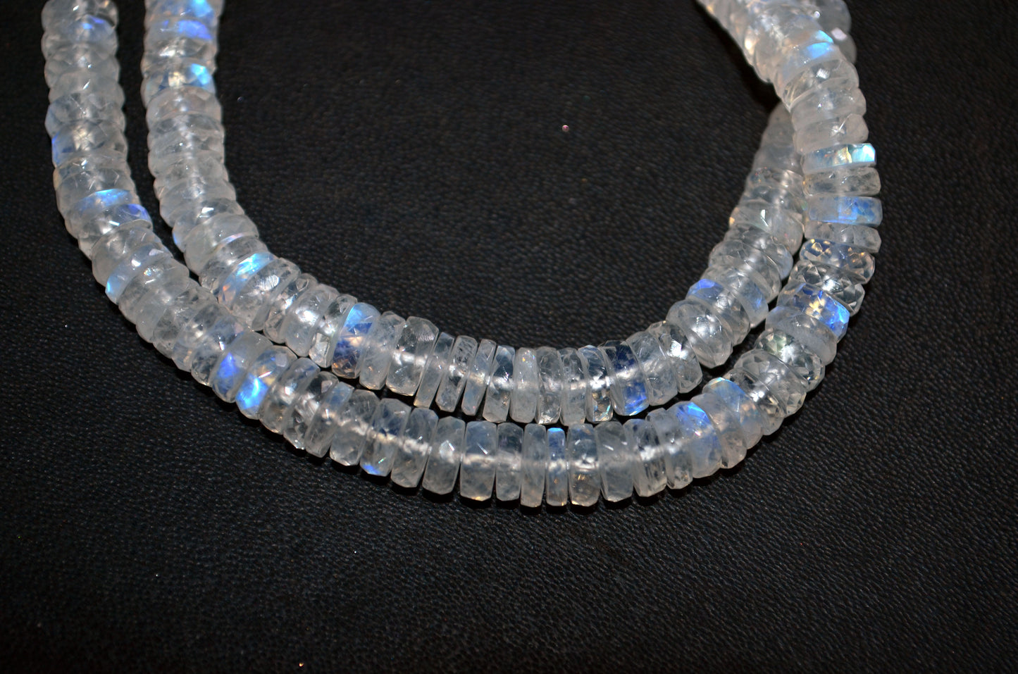 Rainbow Moonstone Faceted Tyre Shape Beads , Sold By Strand ,16 Inches , 6.50 mm , 32996
