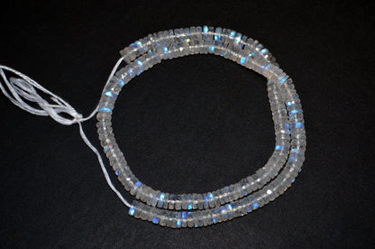 Rainbow Moonstone Faceted Tyre Shape Beads , Sold By Strand ,16 Inches , 6.50 mm , 32996