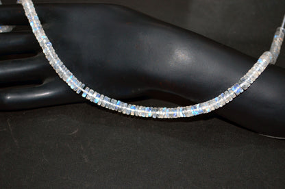 Rainbow Moonstone Faceted Tyre Shape Beads , Sold By Strand ,16 Inches , 6.00-6.25mm , 32997
