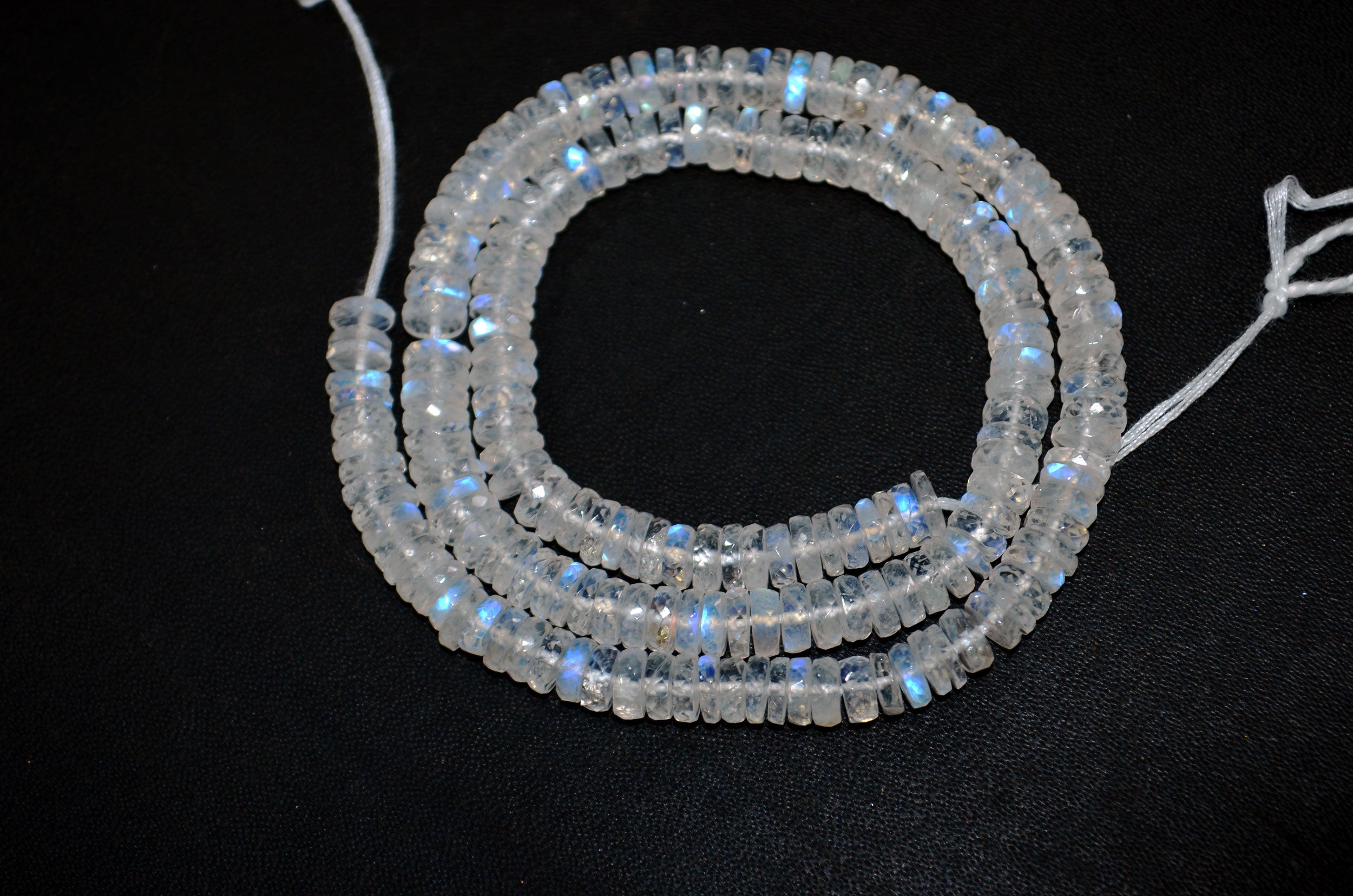 Rainbow Moonstone Faceted Tyre Shape Beads , Sold By Strand ,16 Inches , 6.00-6.25mm , 32997