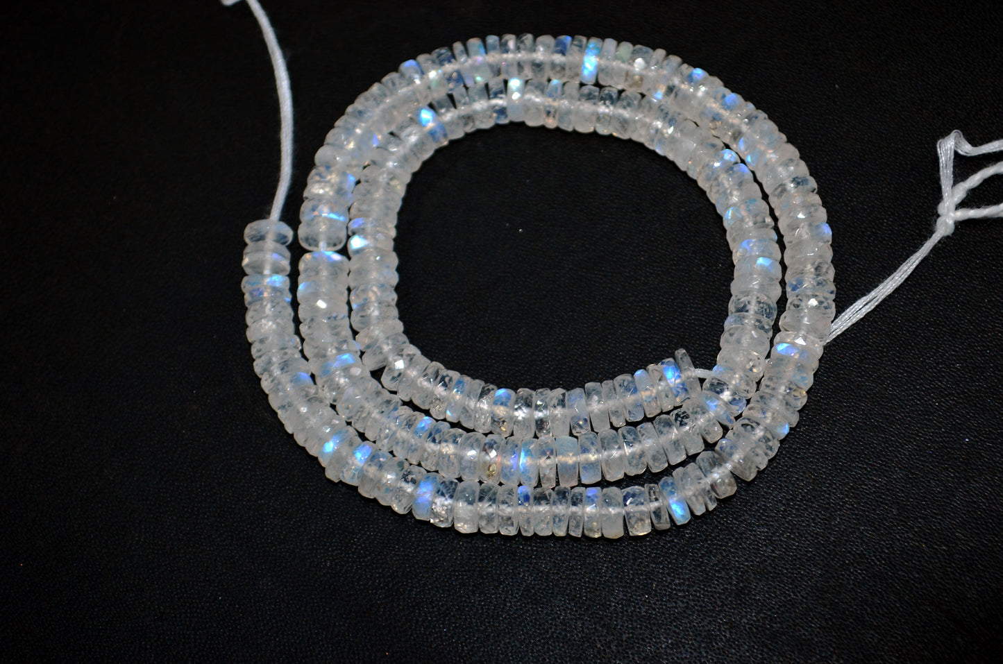 Rainbow Moonstone Faceted Tyre Shape Beads , Sold By Strand ,16 Inches , 6.00-6.25mm , 32997