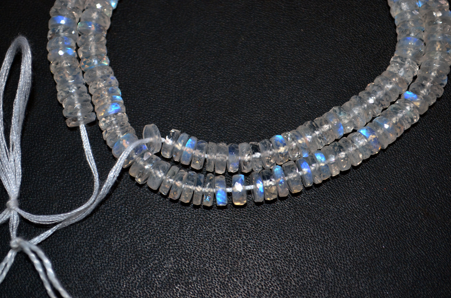 Rainbow Moonstone Faceted Tyre Shape Beads , Sold By Strand ,16 Inches , 6.00-6.25mm , 32997