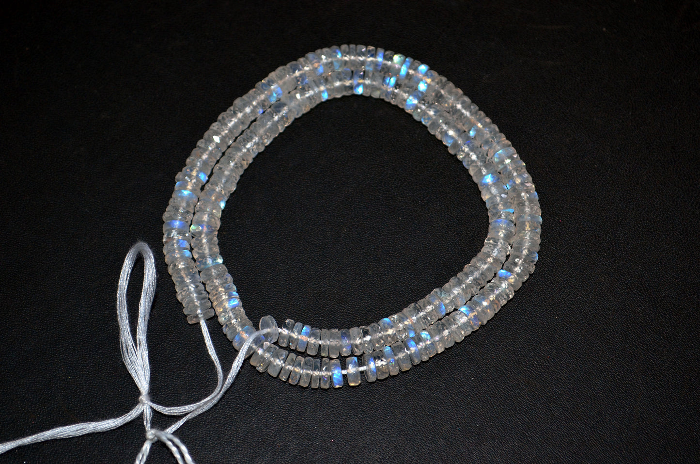 Rainbow Moonstone Faceted Tyre Shape Beads , Sold By Strand ,16 Inches , 6.00-6.25mm , 32997