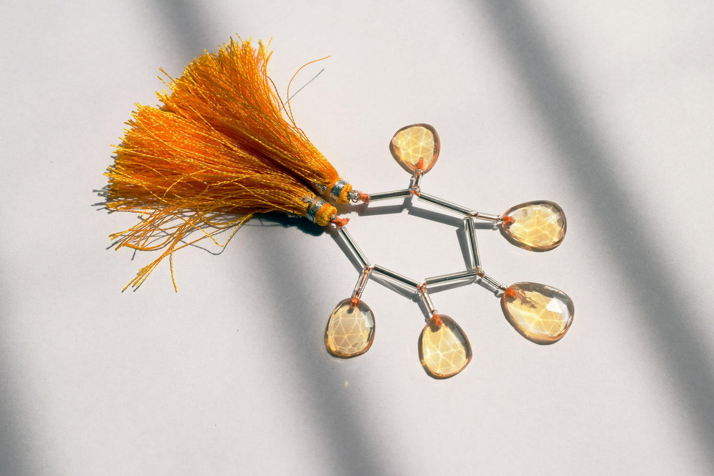 5 Pcs Natural Yellow Citrine Quartz Strand, Faceted Citrine Drop Beads , Sold By Strand , 12x14 - 13x17 mm , 33000