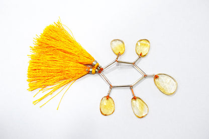 5 Pcs Natural Yellow Citrine Faceted Drop Beads Strand, Sold By Strand ,12x16-15x21mm  , 33007